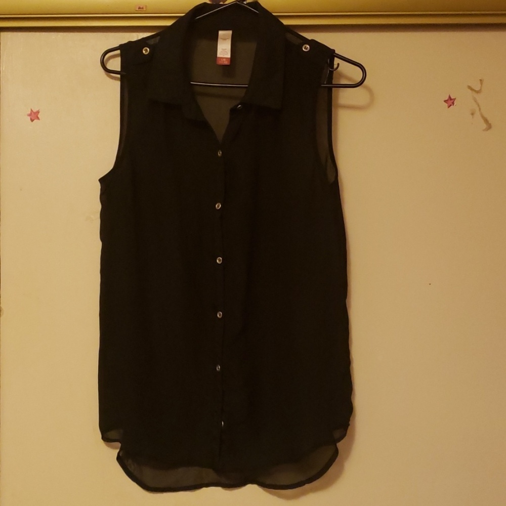 Black see through top